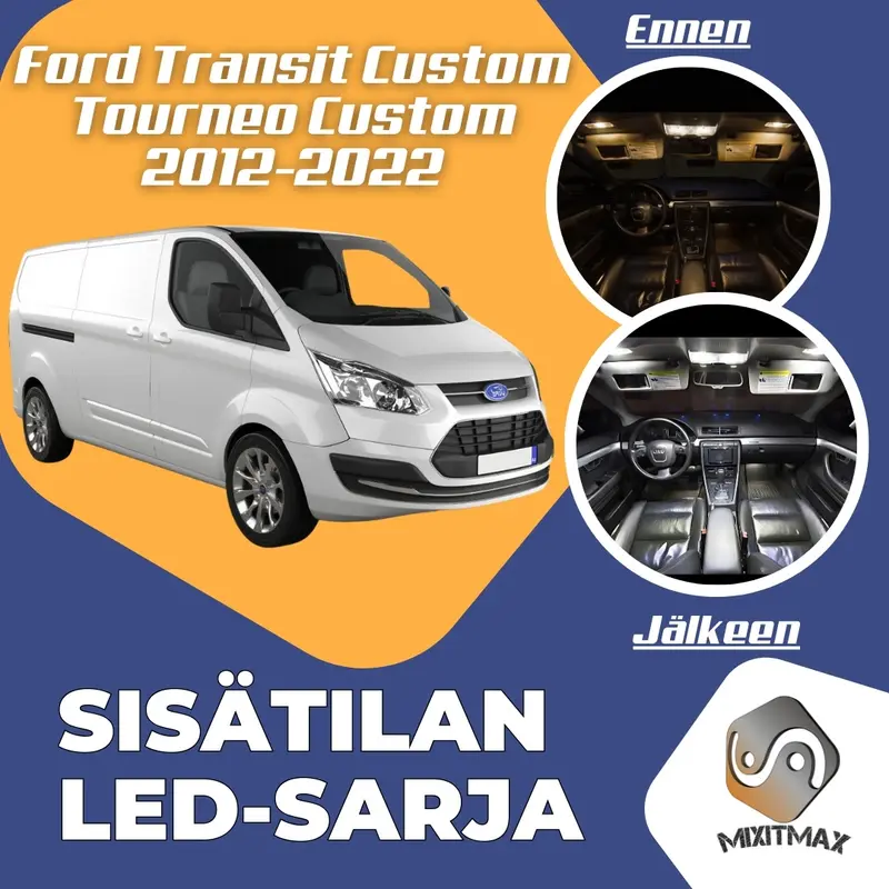 Ford Transit / Tourneo Custom Sisätilan LED -sarja – 17 -osainen