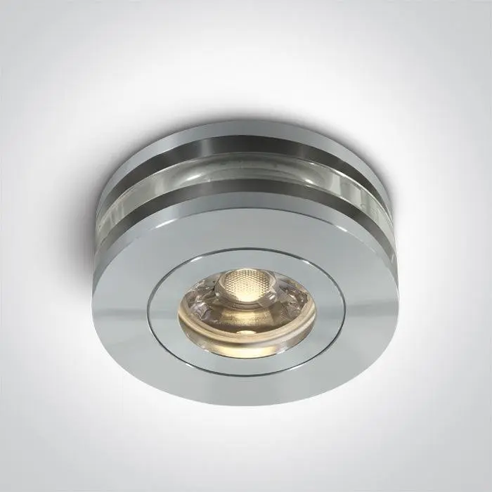 ONE Light Lamp Holder 10105GL2/AL ALUMINIUM + GLASS 50W 12v