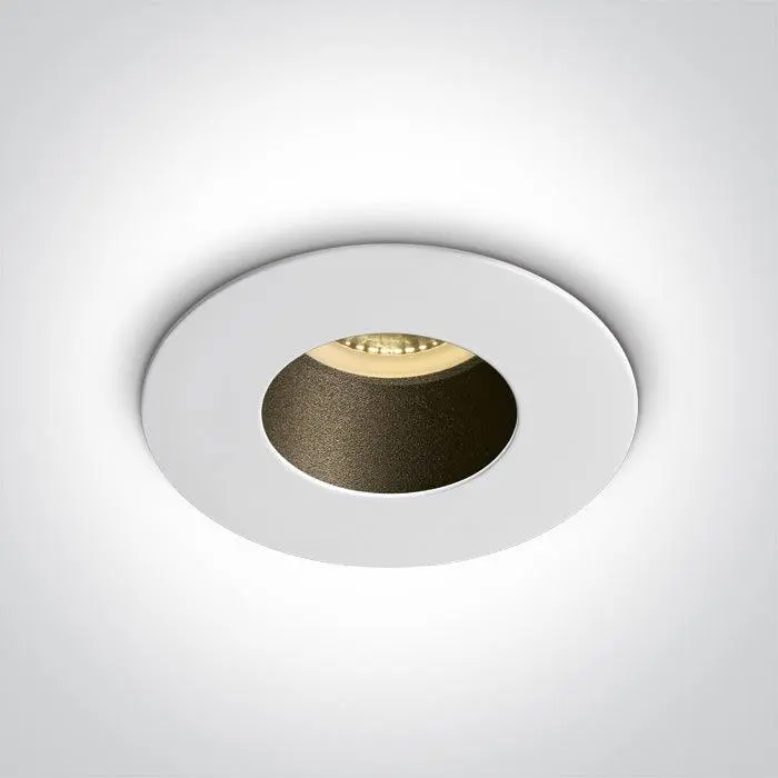 ONE Light Lamp Holder 10105MD/W/B WHITE GU10 10W MATT BLACK REFLECTOR DARK LIGHT