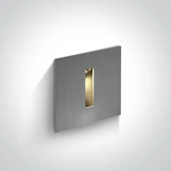 ONE Light Lighting Component 68004/AL/W ALUMINIUM RECESSED 3W WW DARK LIGHT IP54 350mA