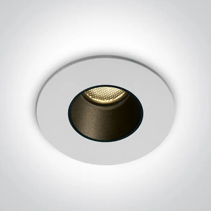ONE Light Recessed LED Downlight 2W 100lm 4000K CRI90 IP65 White 10102H/W/C