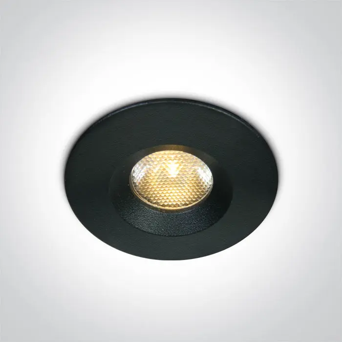 ONE Light Recessed LED Downlight 3W 270lm 3000K CRI90 IP65 Black 10103M/B/W