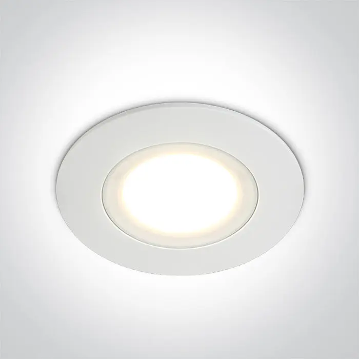 ONE Light Recessed LED Downlight 6W 570lm 4000K CRI80 IP65 10106P/W/C