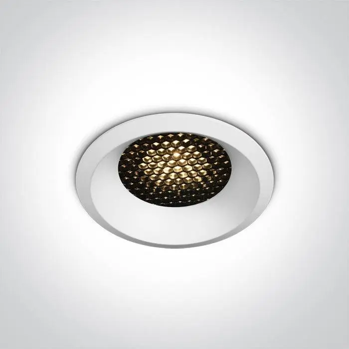 ONE Light Recessed Spot 10106DH/W/W WHITE LED 6W WW IP20 36deg 350mA DARK LIGHT HONEYCOMB