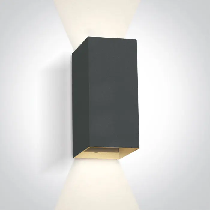 ONE Light Wall Light 2x3W 2x200lm 3000K CRI80 IP54 Anthracite 67398A/AN/W