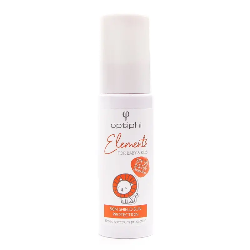 Optiphi Elements Skin Shield Protection SPF 50 – Mineraalinen aurinkosuoja kasvoille ja vartalolle 50 ml