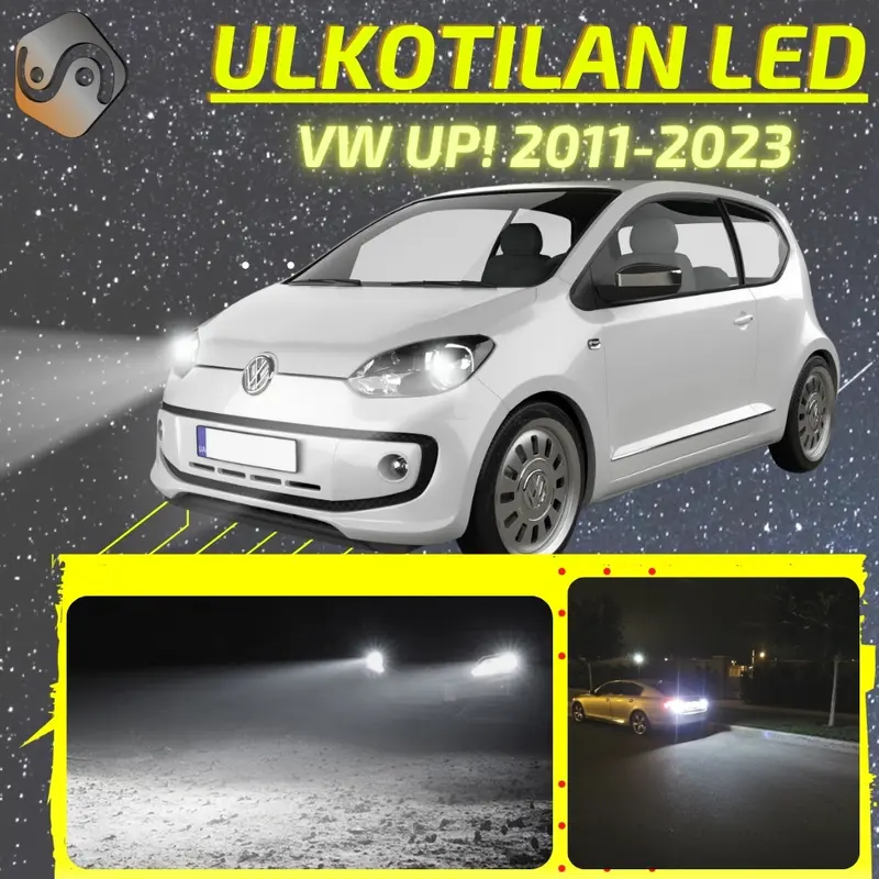 VW UP! 2011-2023 LED-päivityssarja ulkovaloihin (ajovalot, vilkut, sumuvalot, peruutusvalot)